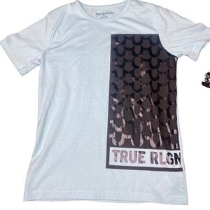 True Religion Boy's Light Blue Tee Shirt NWT Medium